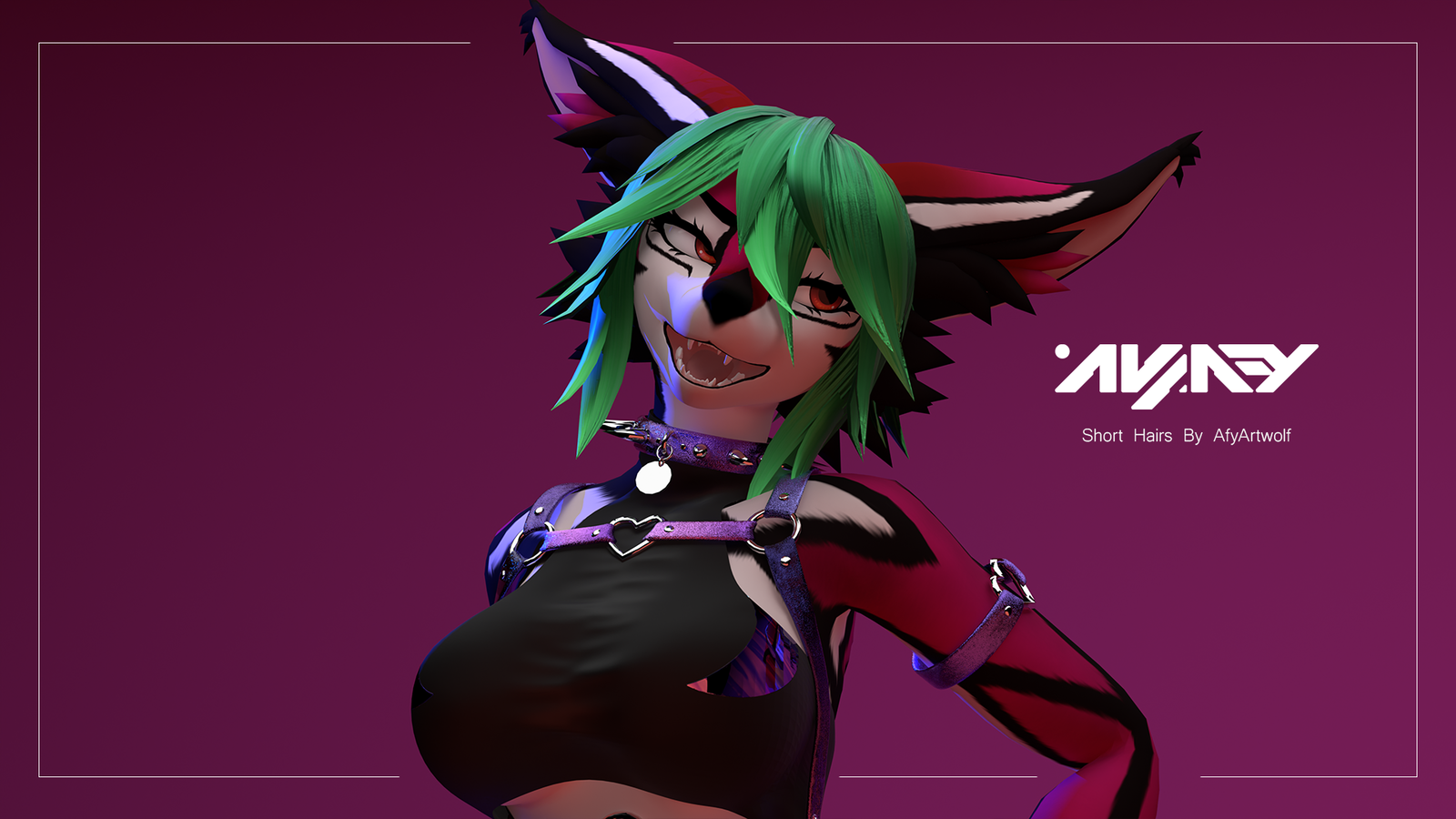 Short Stylist Hairs for Foxmoth VRChat