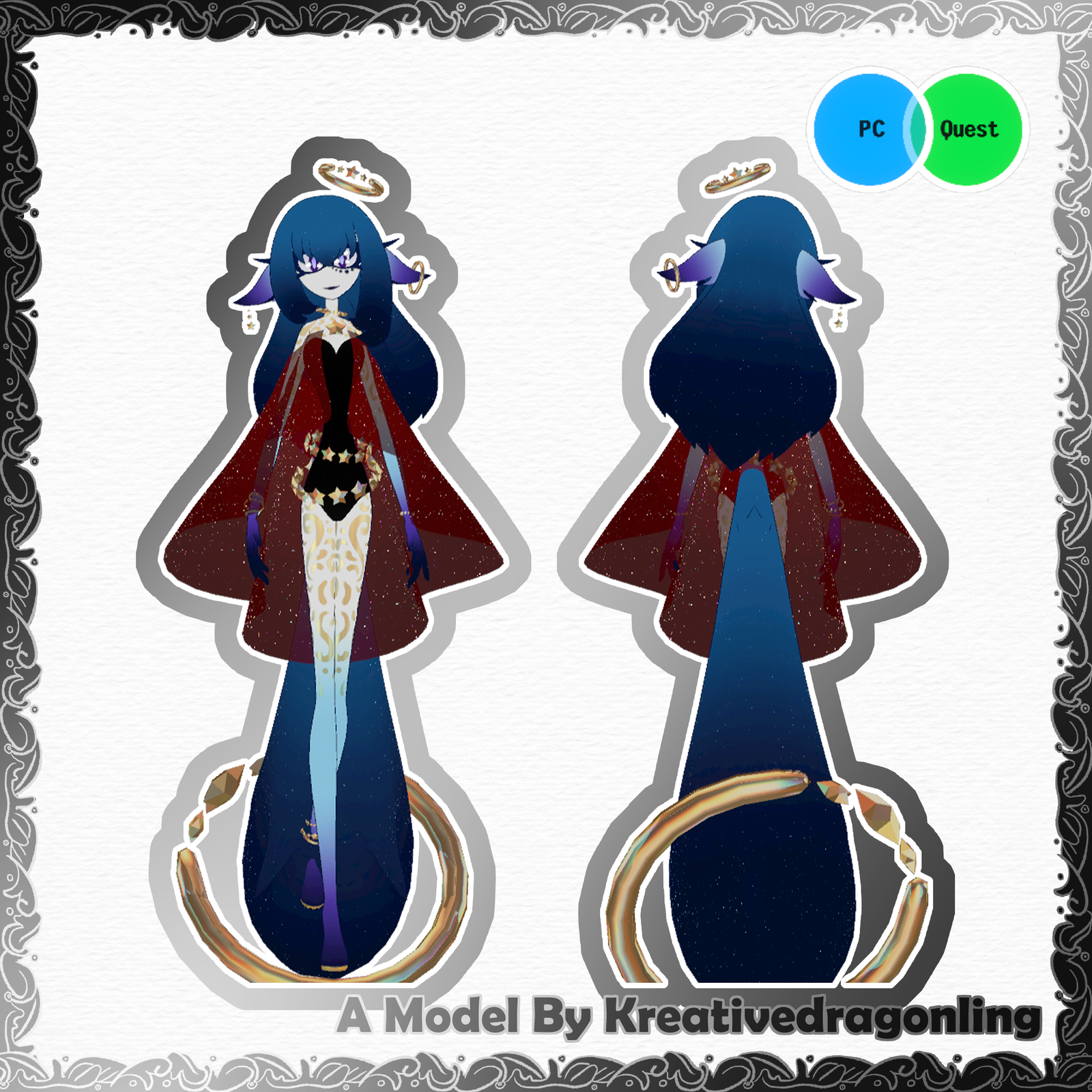 Astra - Summer Nights | Hazbin Hotel OC VRChat Avatar | Quest Friendly