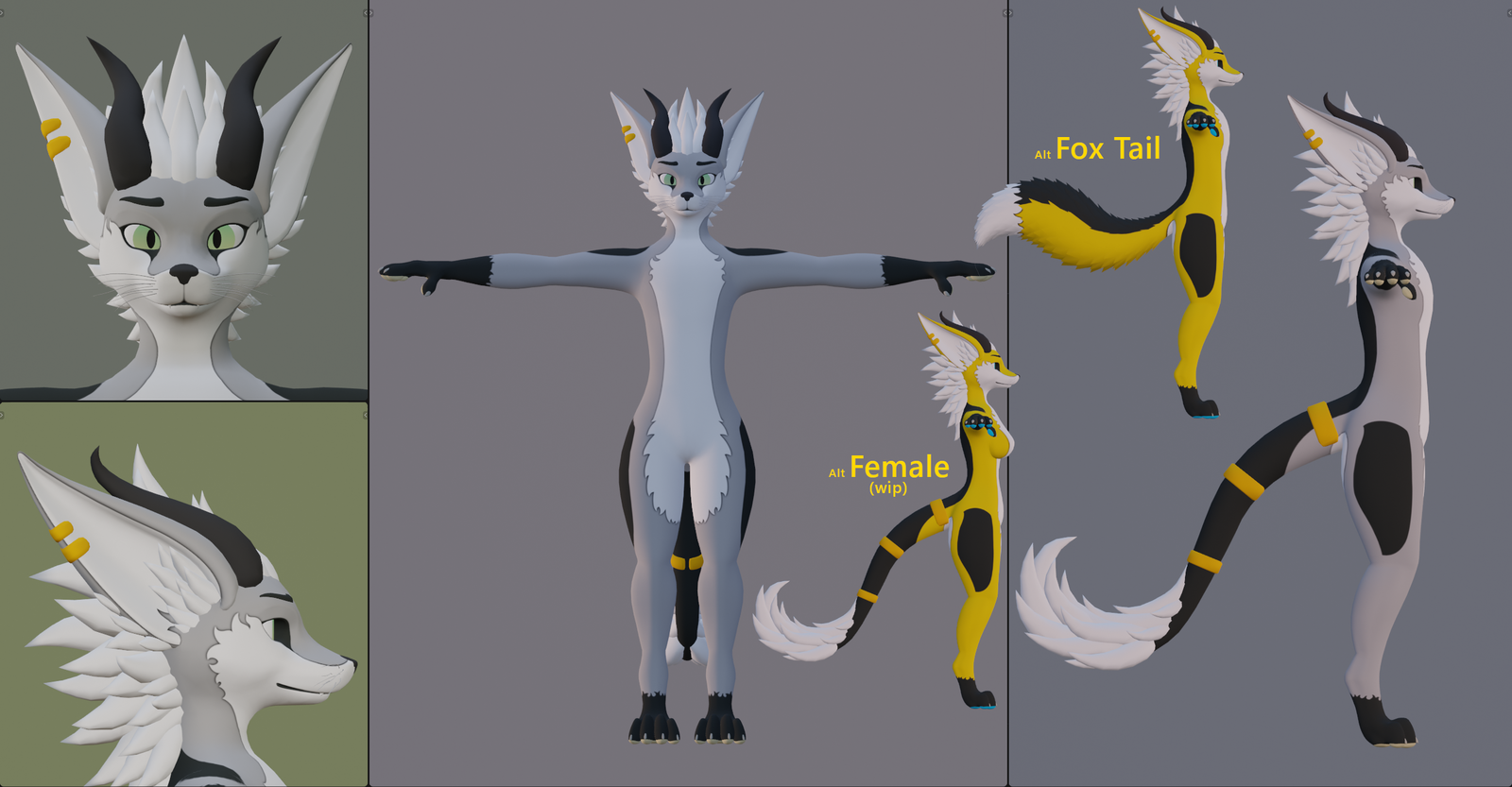 Wyren Avatar (VRChat, ChilloutVR)