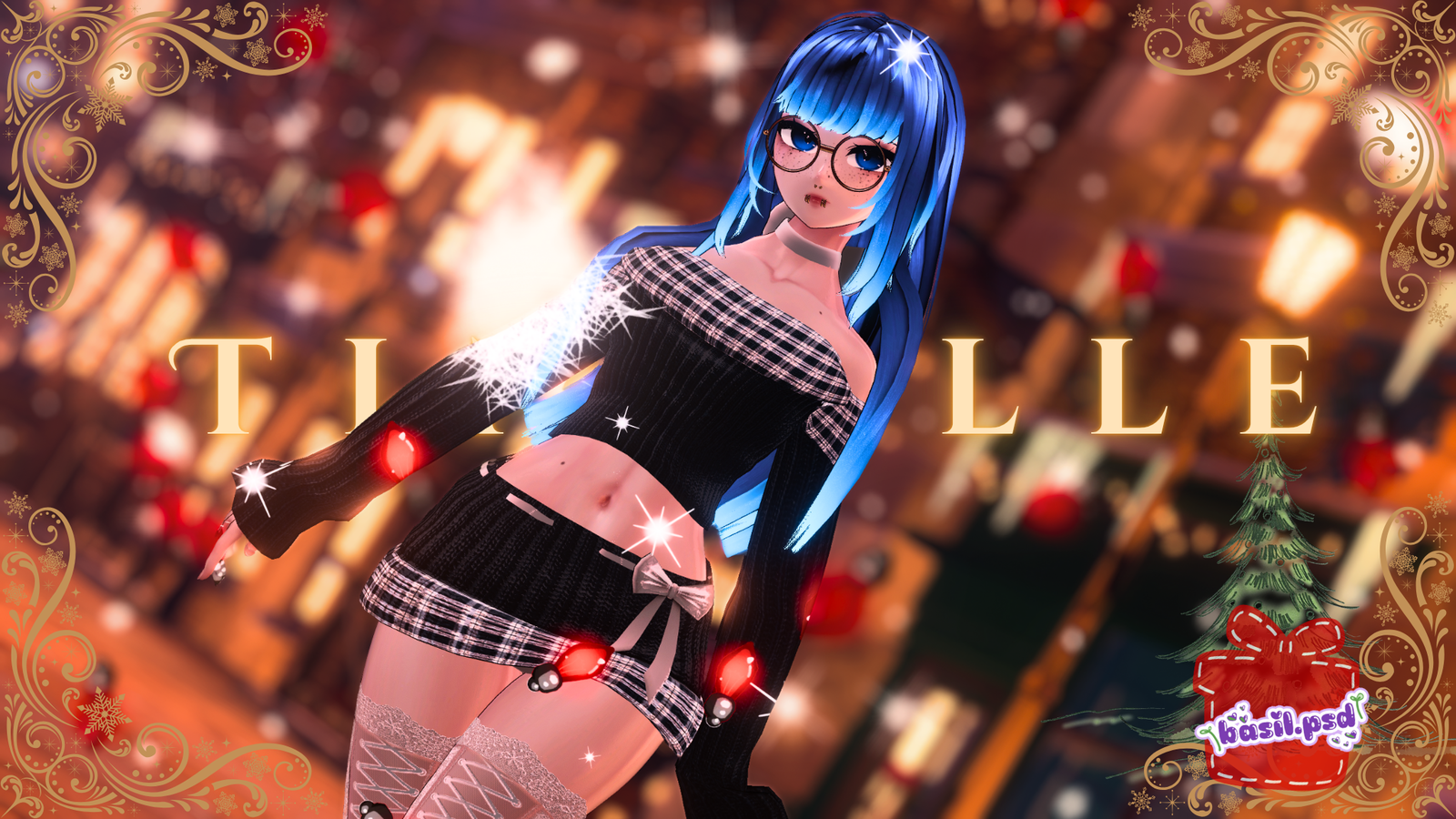 Tinselle - Christmas Optimized/Dancer Avatar [VRCFT - QUEST COMPATIBLE]