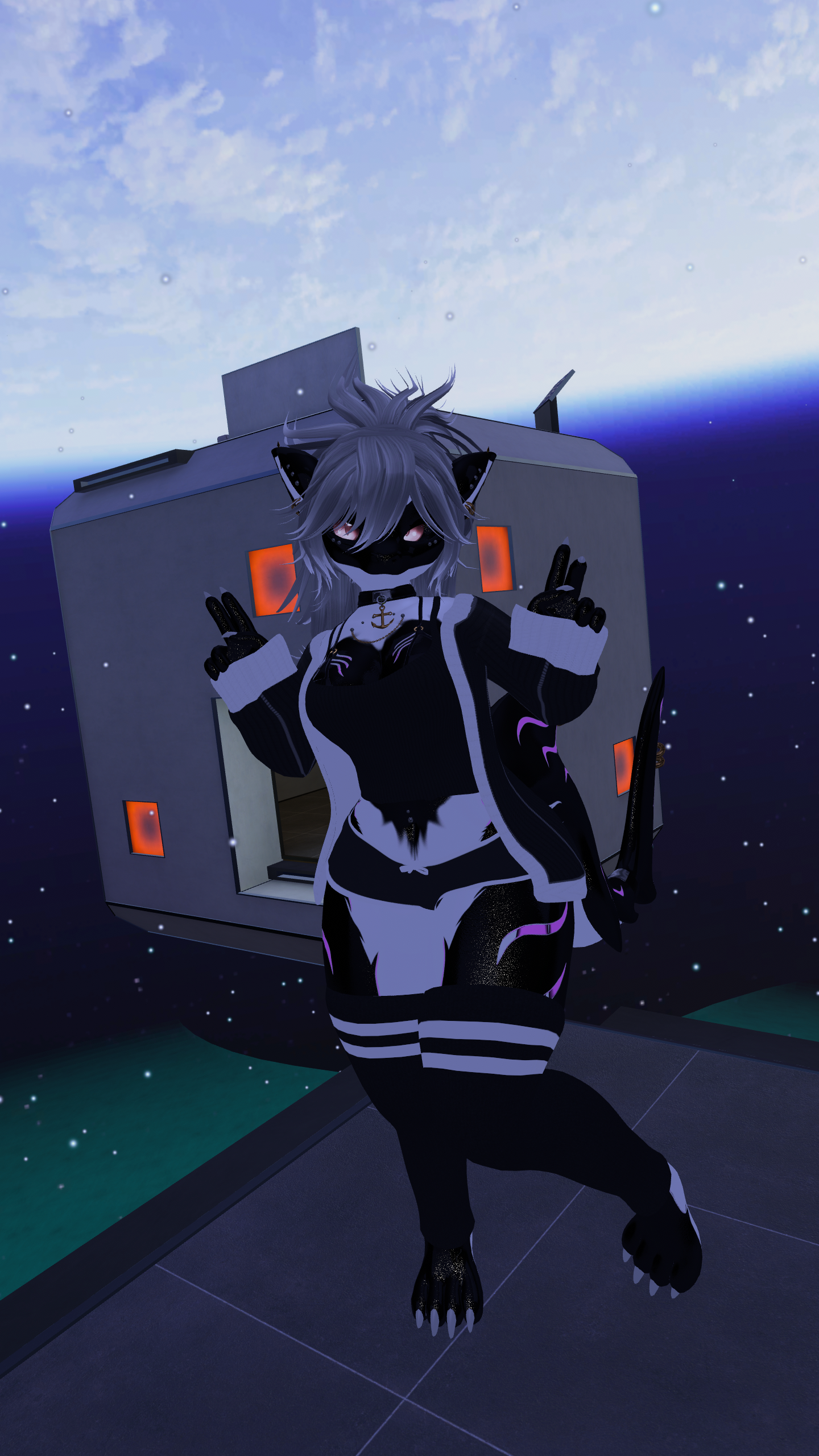 Nanami The Shark Black/White Texture