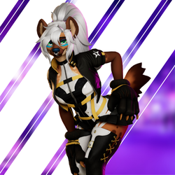 Cyberfur (Hyenid Edition) | Complete Techwear + Hair & Harness
