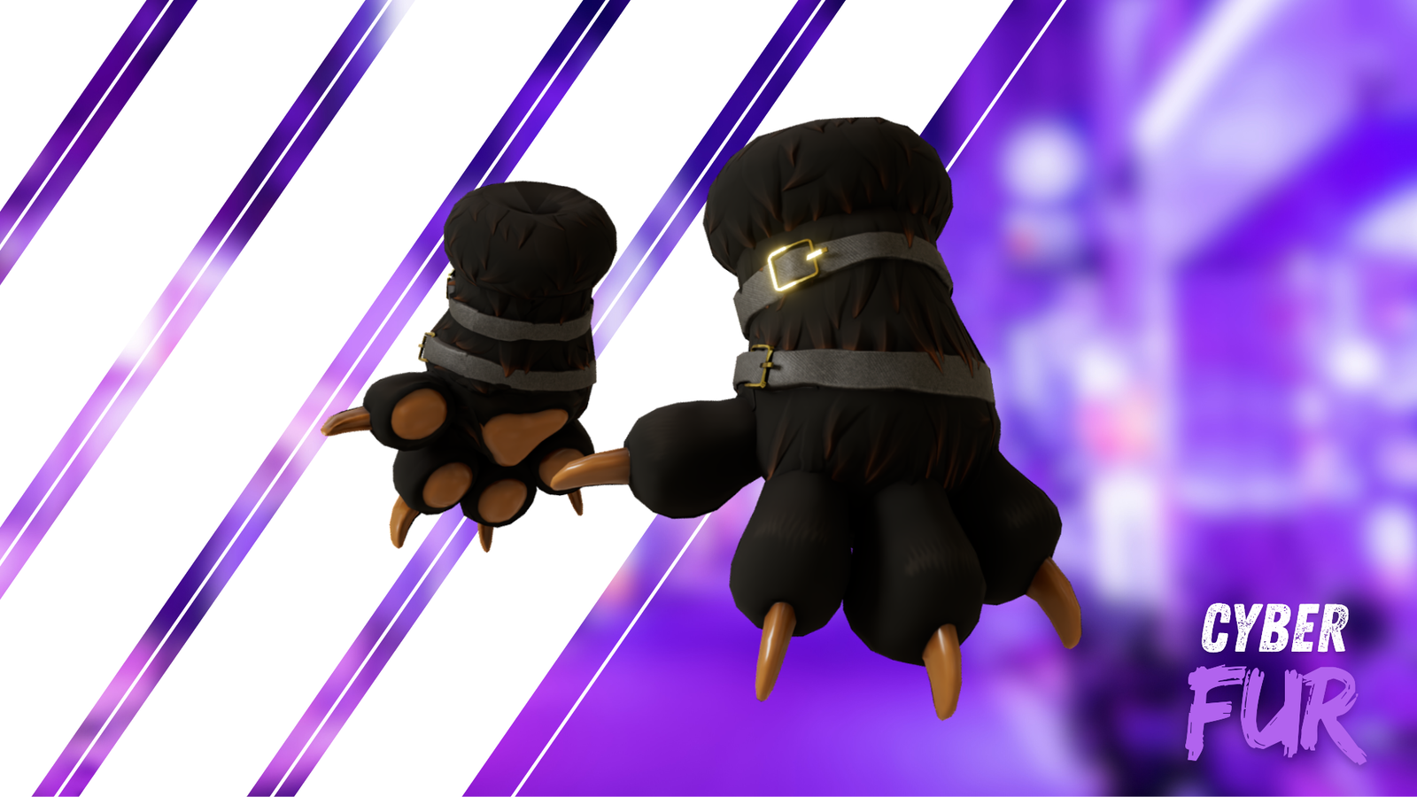 Cyberfur (Hyenid Edition) | Complete Techwear + Hair & Harness