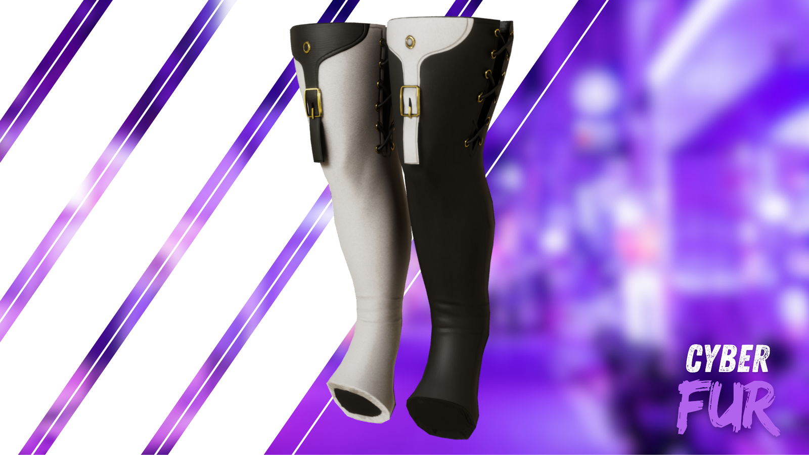 Cyberfur (Hyenid Edition) | Complete Techwear + Hair & Harness