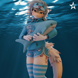 The Cozy Shark Pajama Set + Hair [ Kobo Edition ]