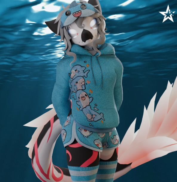 The Cozy Shark Pajama Set + Hair [ Kreature Edition ]