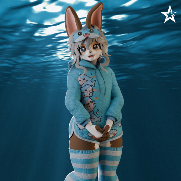 The Cozy Shark Pajama Set + Hair [ Biscotti Edition ]