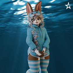 The Cozy Shark Pajama Set + Hair [ Biscotti Edition ]