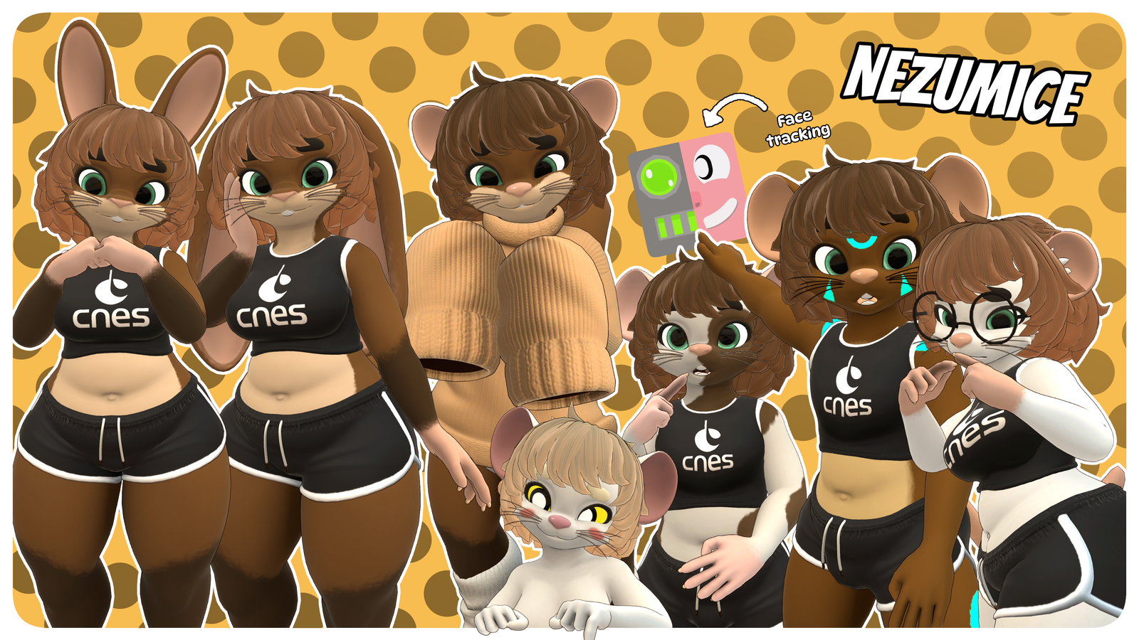 🐭 Nezumice – Rodent Furry Avatar Base for VRChat