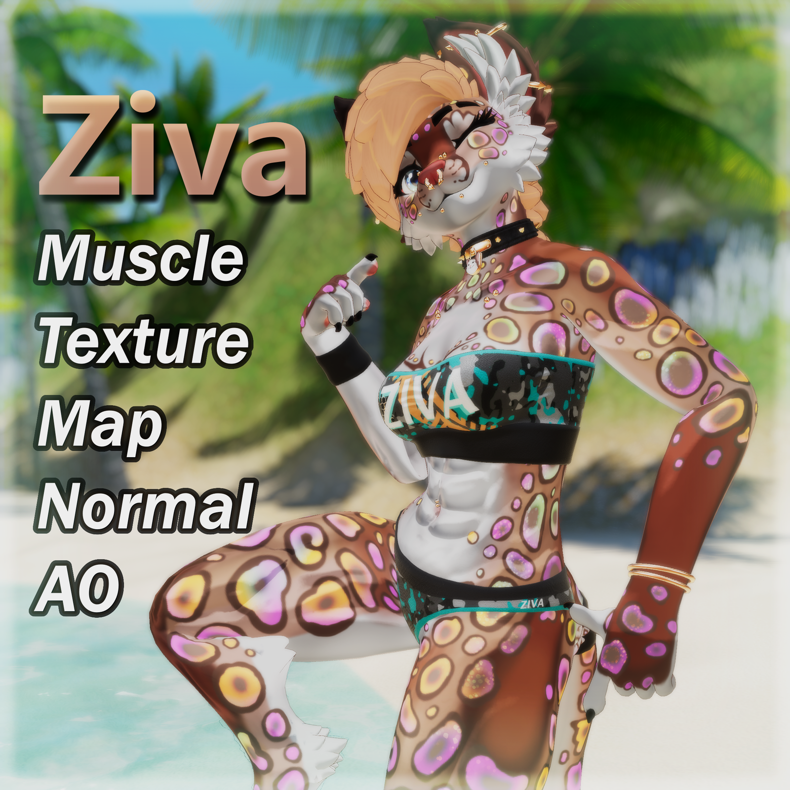 Ziva Muscle Texture Map (Normal and AO)
