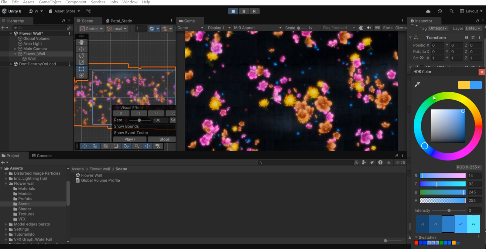 Unity VFX Graph:Flower Wall
