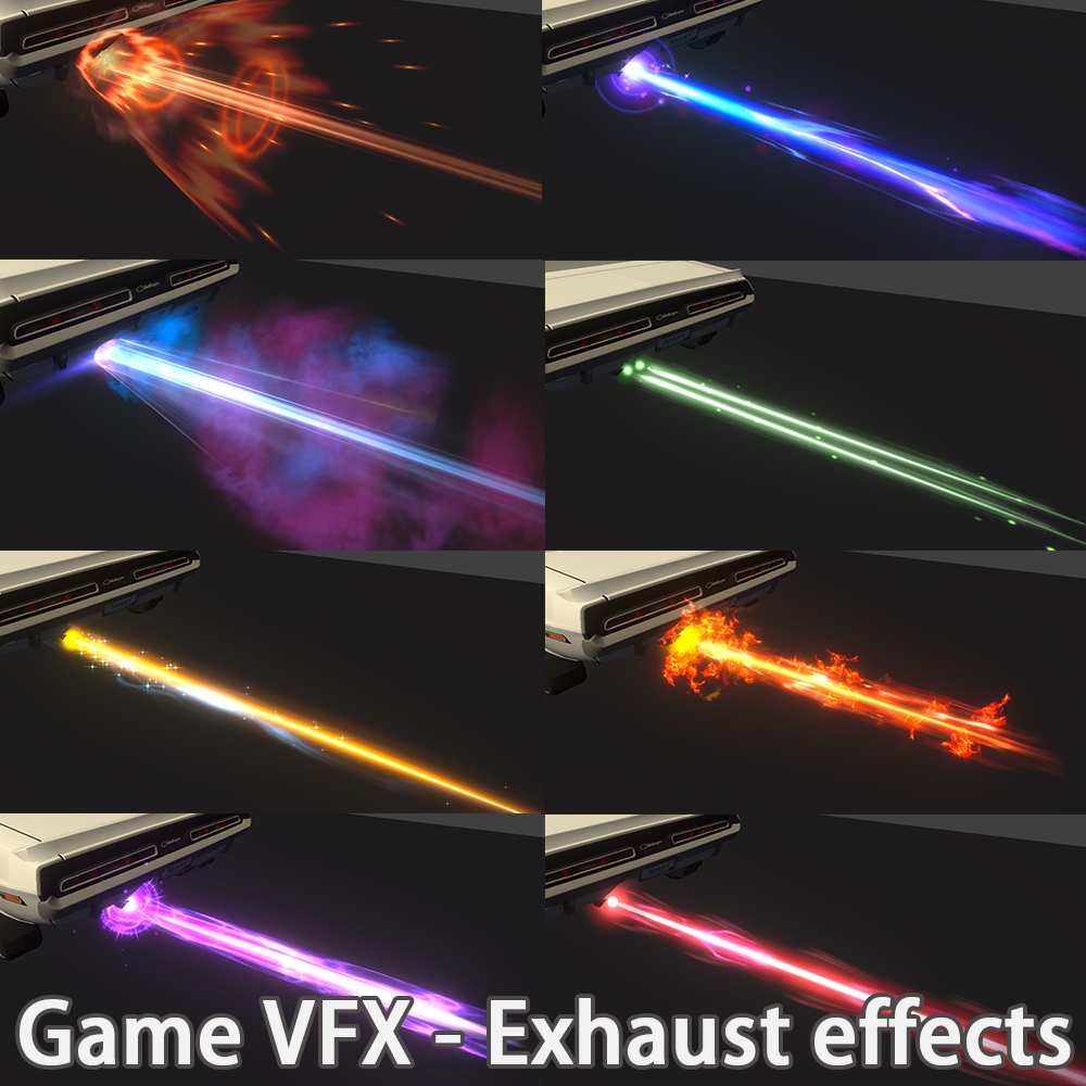 Unity Game VFX - Exhaust Nitro Effects