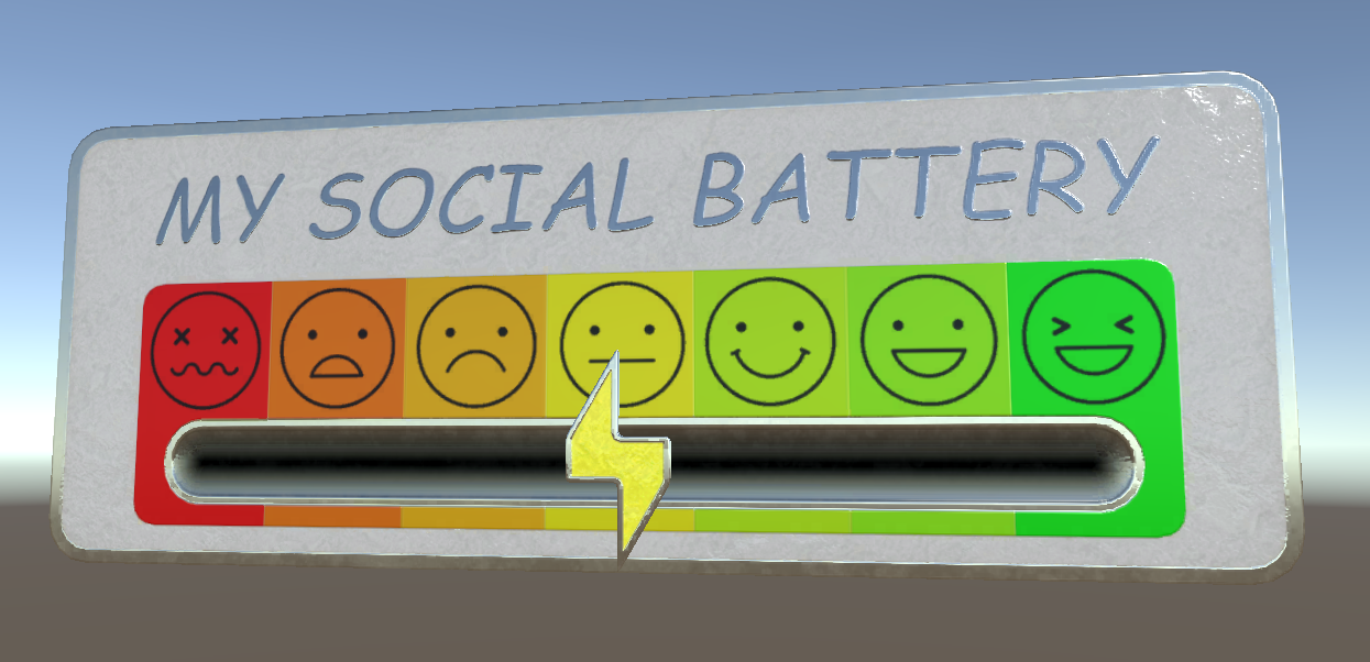 Social Battery Indicator Pin