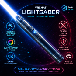 VRChat Lightsaber [Gesture Support + Dynamic Clash/Swing SFX!]