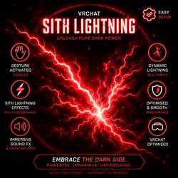 VRChat Sith Lightning! [Gesture Support + Dynamic SFX]