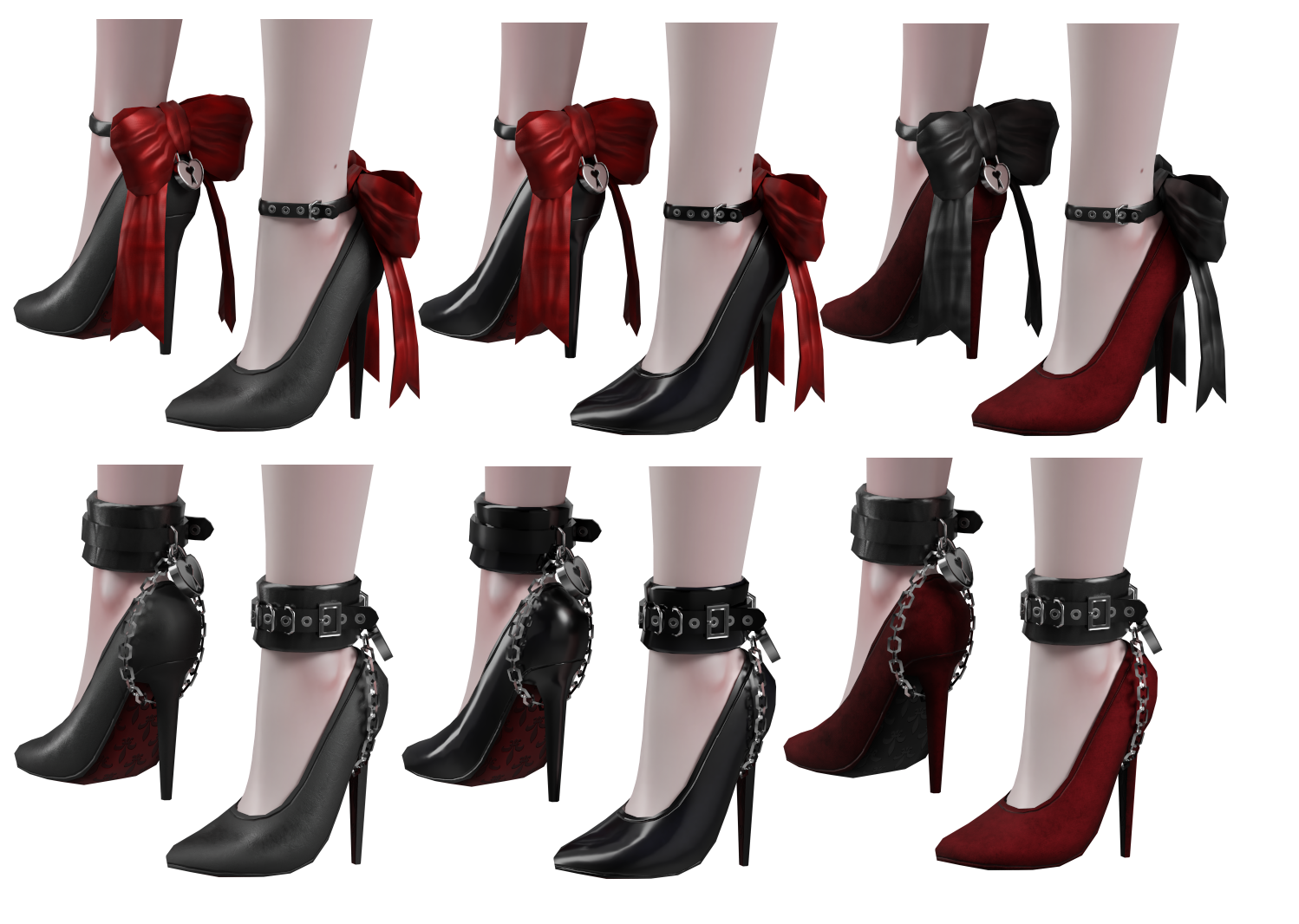 Nice'n'Naughty Heels [3 fabrics | gold, silver | long heels | gift textures!]