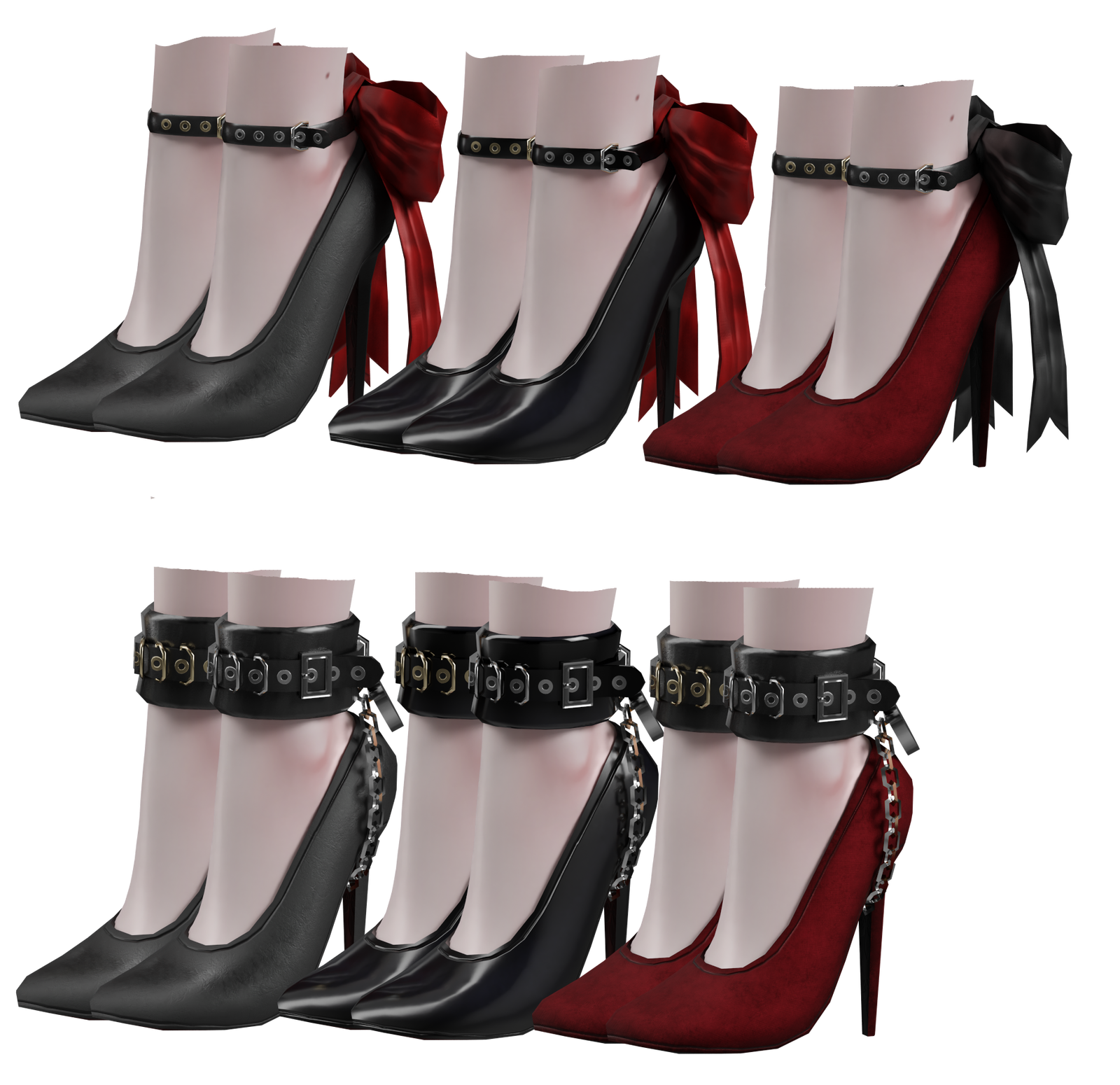 Nice'n'Naughty Heels [3 fabrics | gold, silver | long heels | gift textures!]