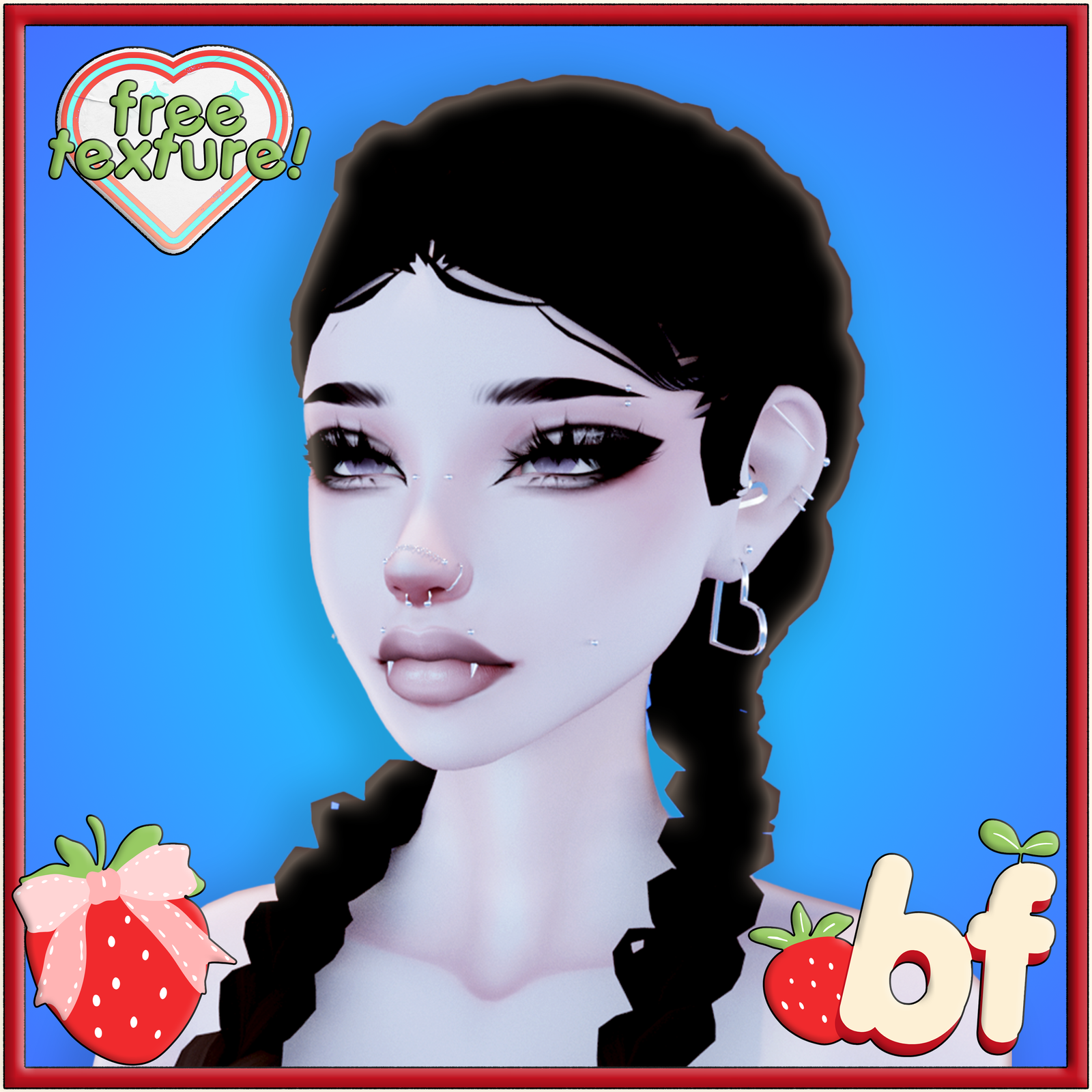 FREE Yuri's Makeup 1 (Nessy Amour Head Textures) goth make up