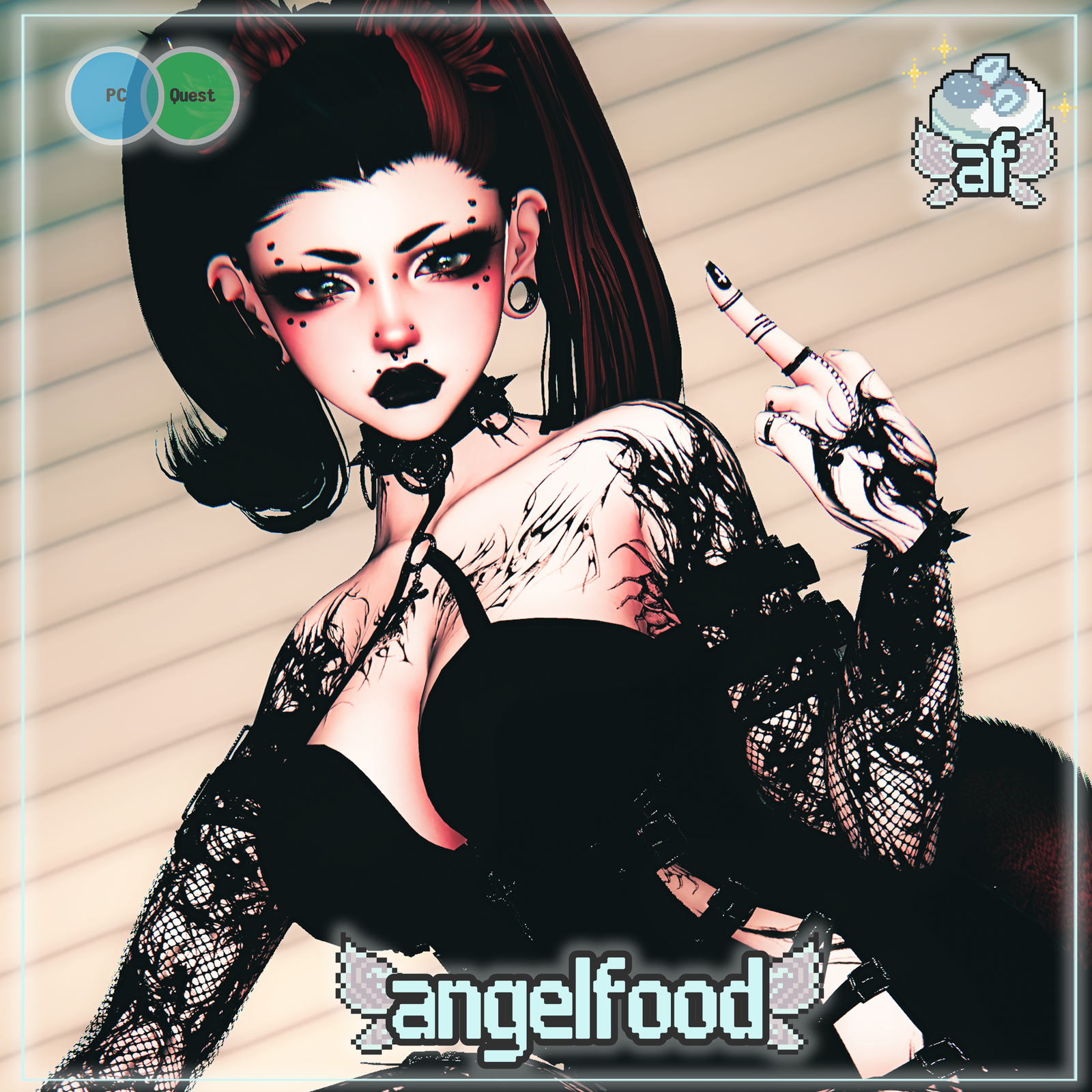 Avatar Theadora (PC/Gogo/Quest Coming Soon!) (60+ Toggles) Goth Punk Alternative