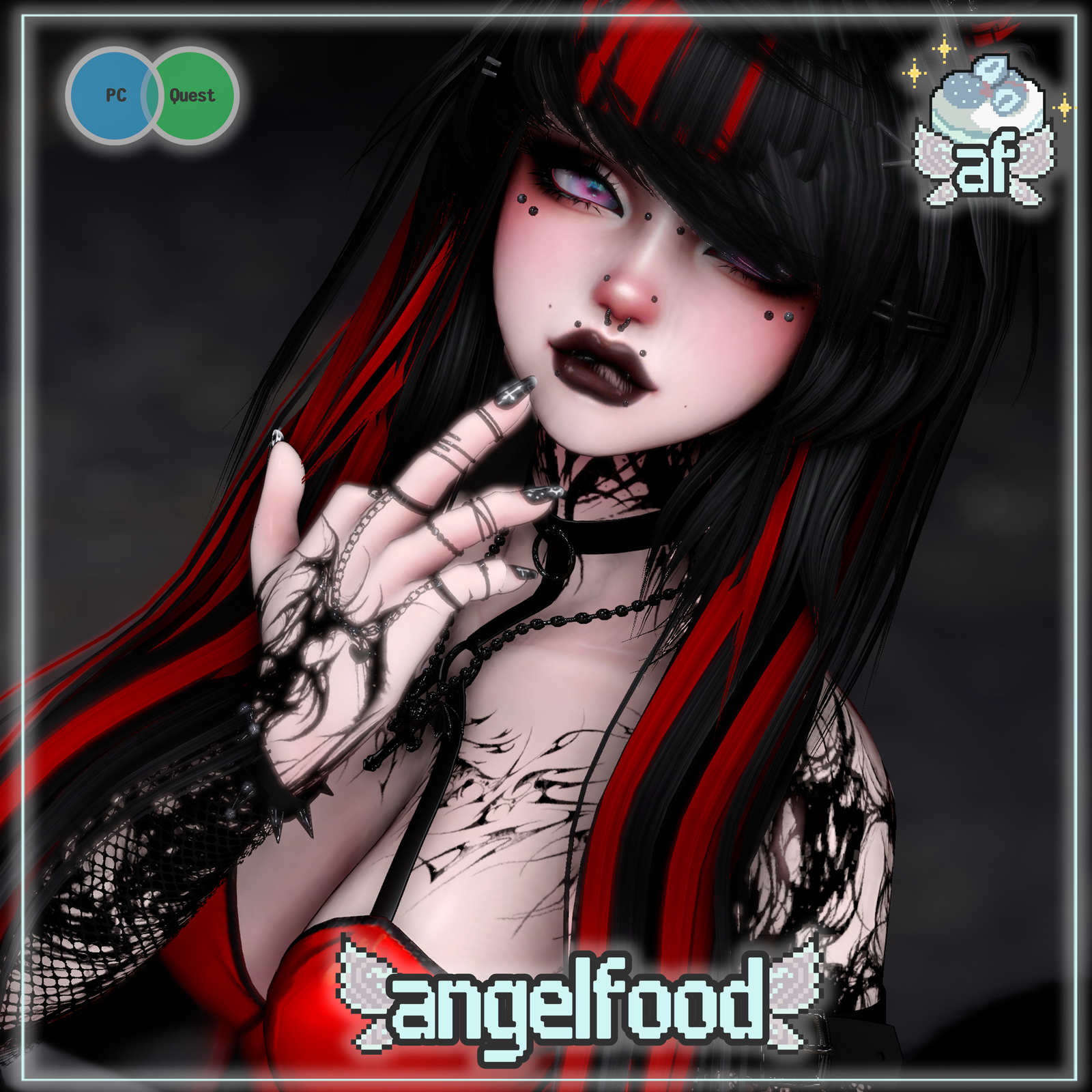 Avatar Theadora (PC/Gogo/Quest Coming Soon!) (60+ Toggles) Goth Punk Alternative