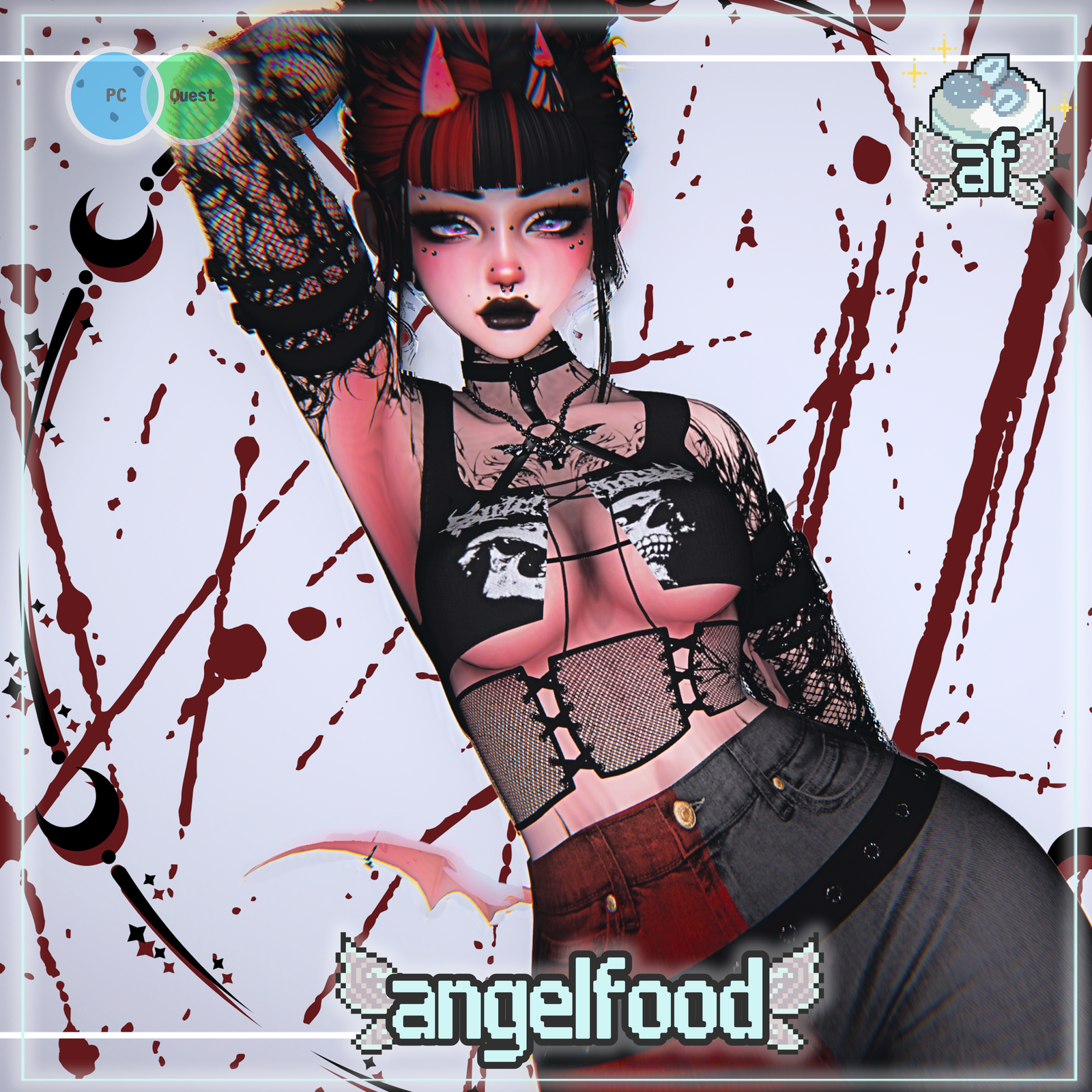 Avatar Theadora (PC/Gogo/Quest Coming Soon!) (60+ Toggles) Goth Punk Alternative