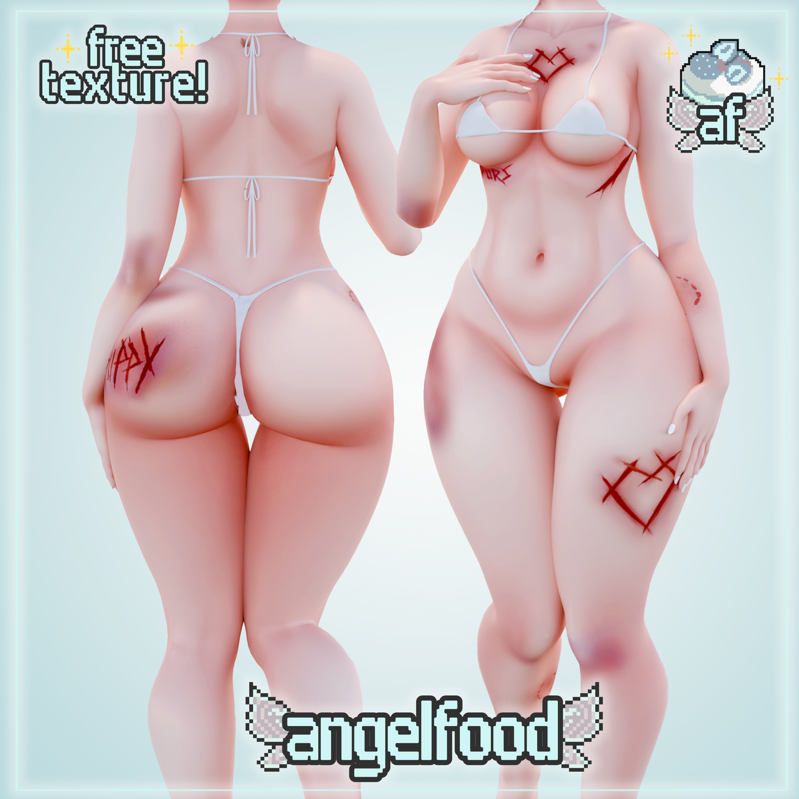 FREE Puppy Love ( e-girl base) ( cuts, bruises, bites )