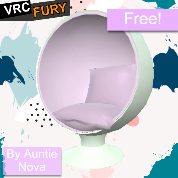 Egg Chair - (Avatar World drop ) VRCFURY  (Free!)