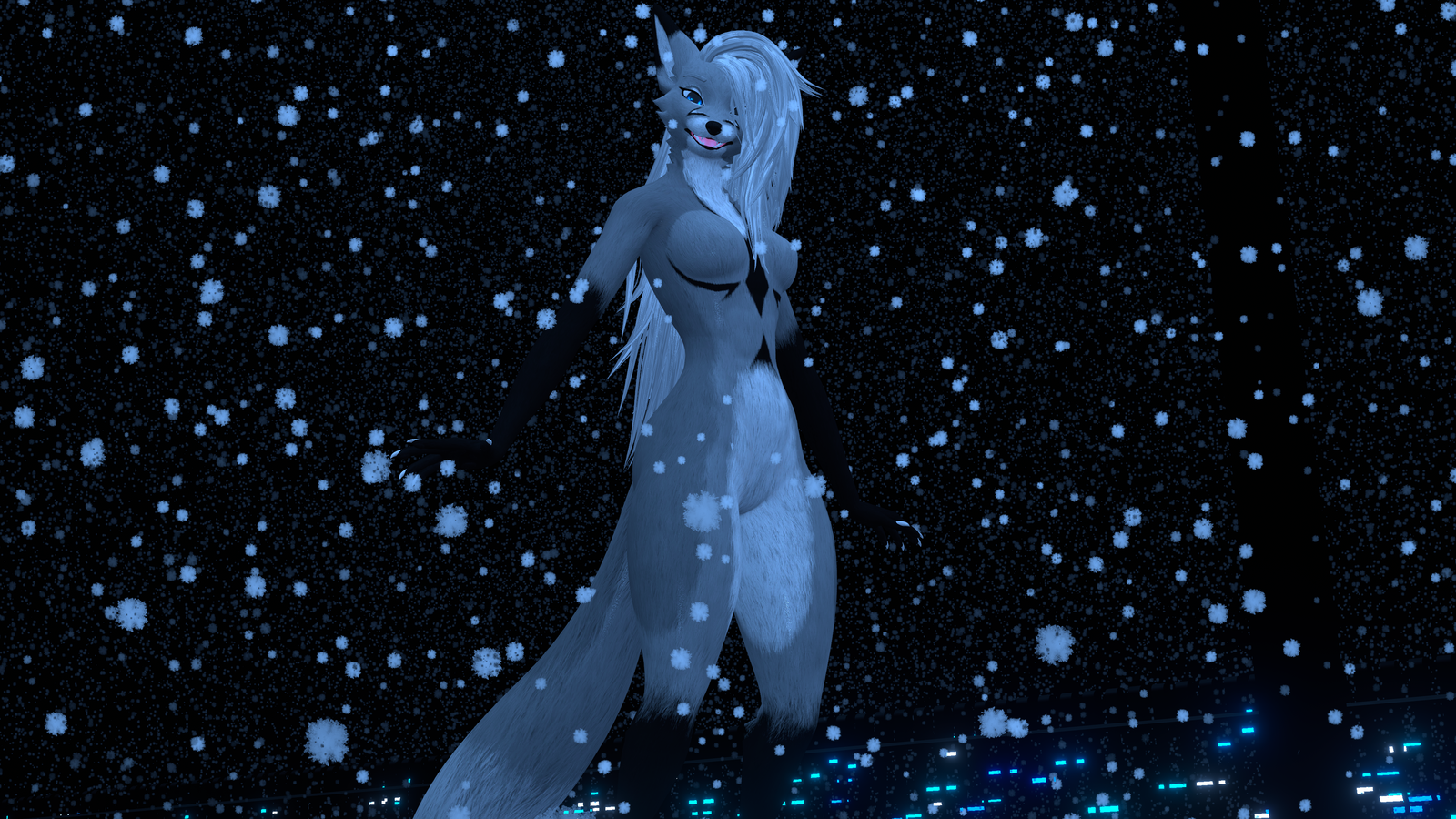 Snow Fox- Maned Wolf Lady Textures and Material