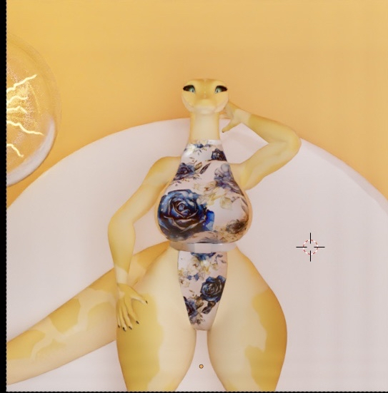 Lily Snake - Blue Rose Tight Suit Texture