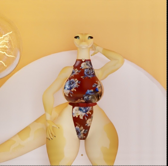 Lily Snake - Blue Rose Tight Suit Texture