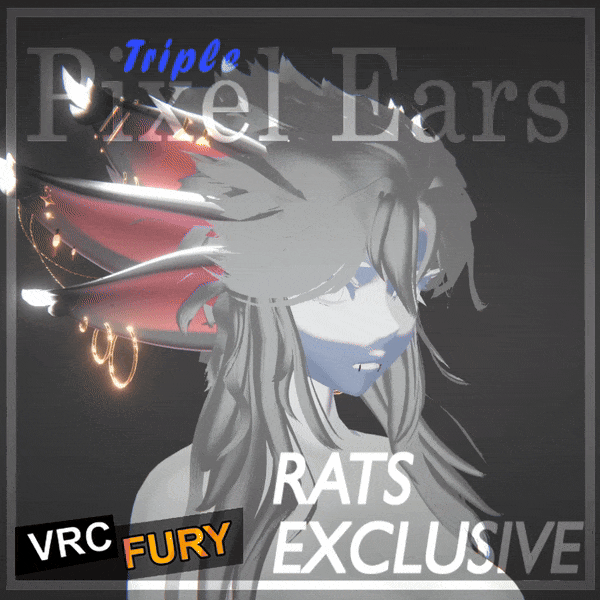 Pixel Ears - VRCFury Prefab Included!