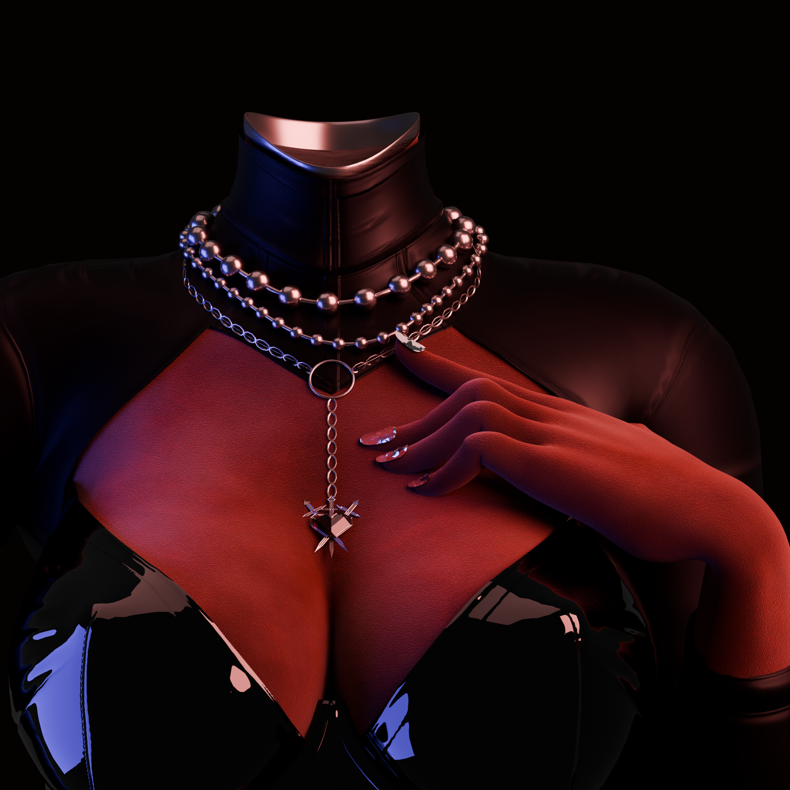 "The Three Of Swords" Necklace Stack