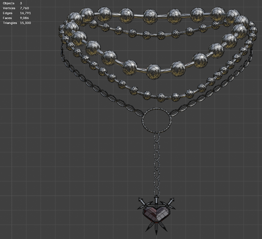 "The Three Of Swords" Necklace Stack