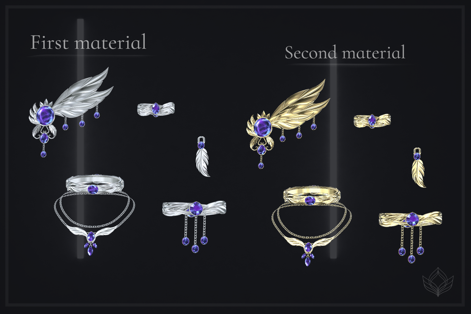 Jewelry Set "Nocturne Amethyst"