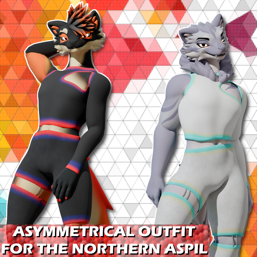 Asymmetrical Outfit for Northern Aspil (VRChat)