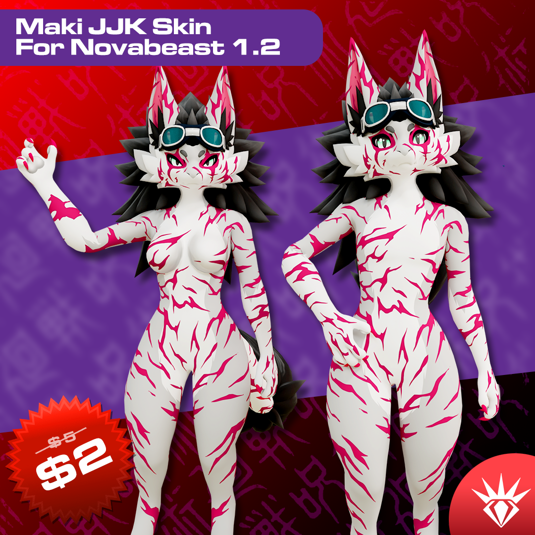 Maki JJK Skin  For Novabeast 1.2 | VRChat Texture