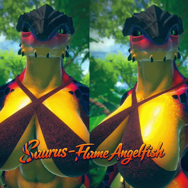 Saurus - Flame Angelfish - Texture & Material PC
