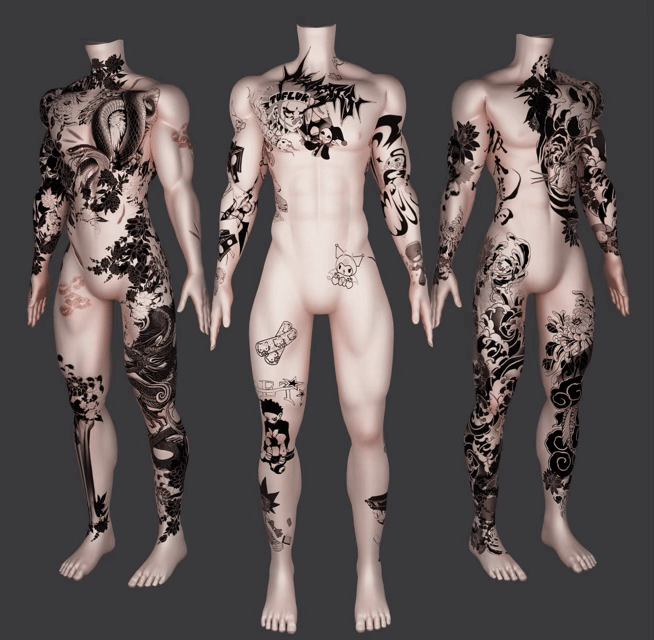 4K AKI BODY TEXTURE PACK - CUTIE, EDGE, KOI