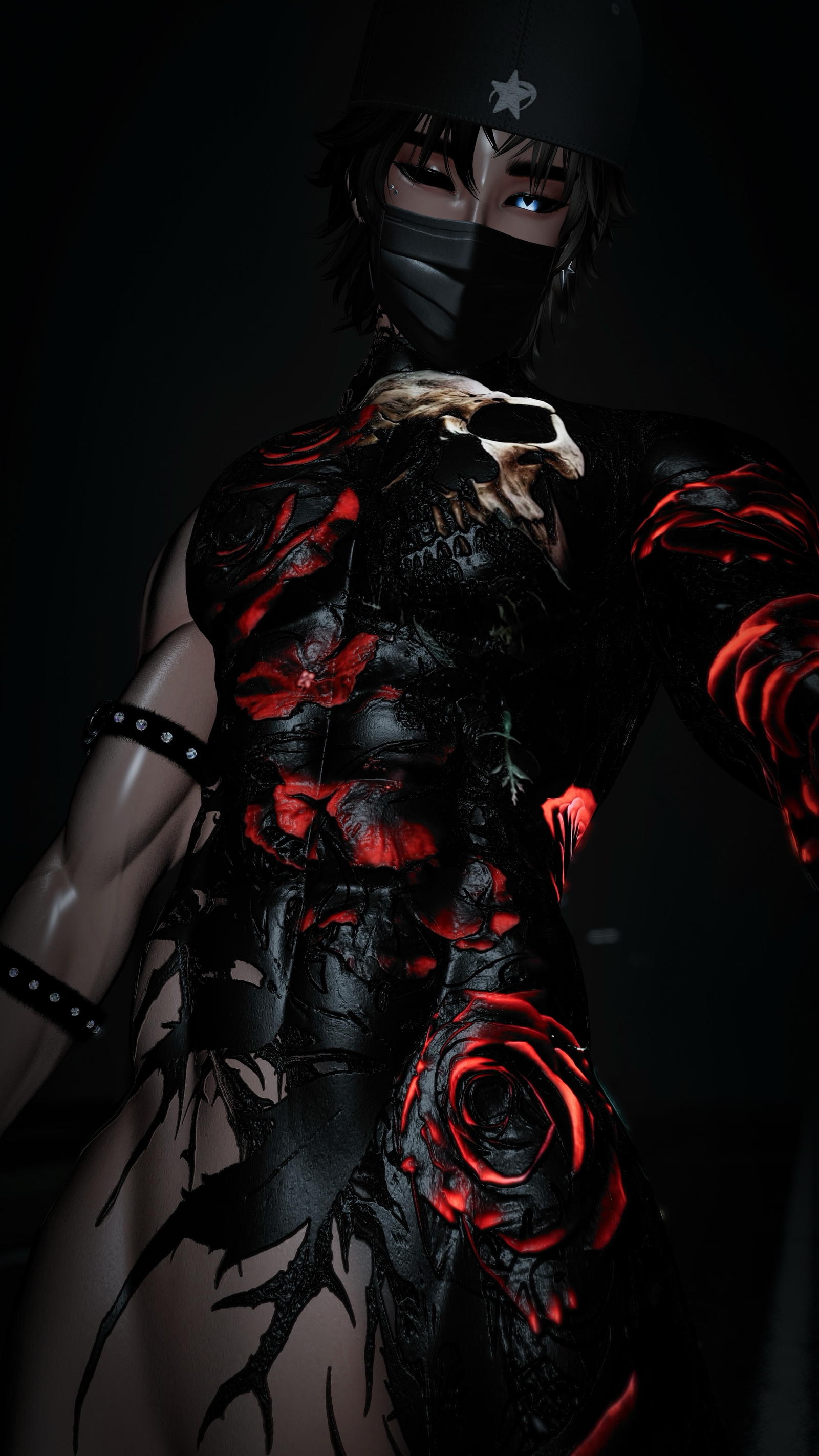 4K ROSES MALE BODY TEXTURE - ACE/AKI/EXOV4