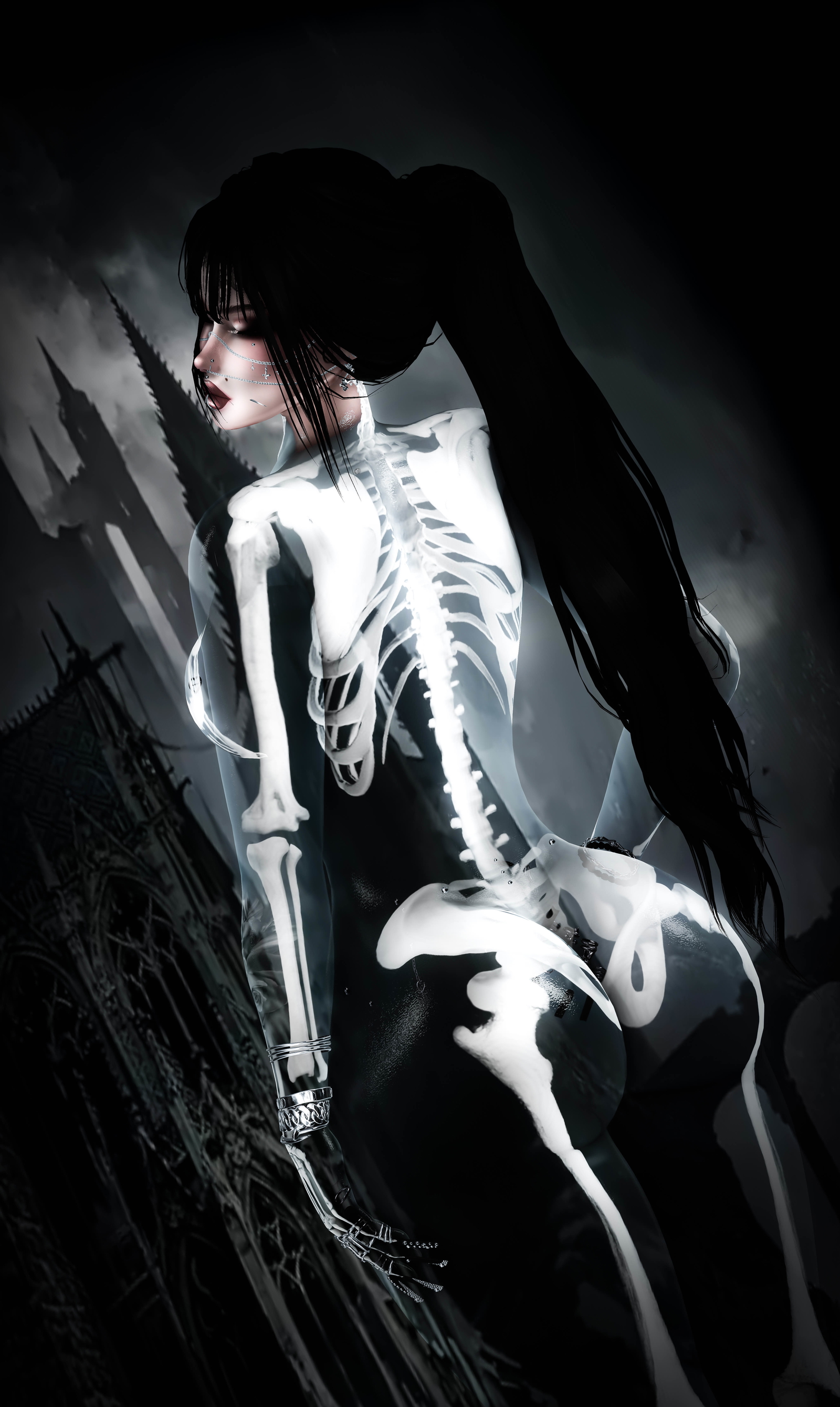 4K GHOST TRANSPARENT HALLOWEEN TEXTURE - FEMALE