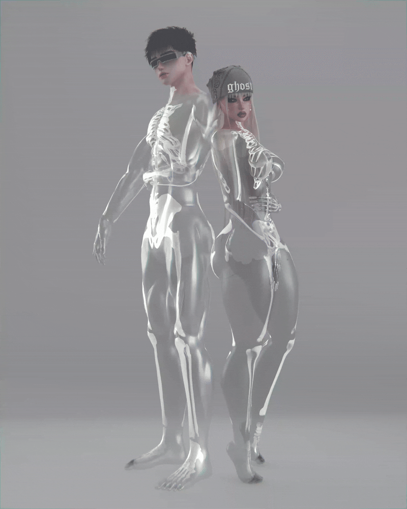 4K GHOST TRANSPARENT HALLOWEEN TEXTURE - MALE