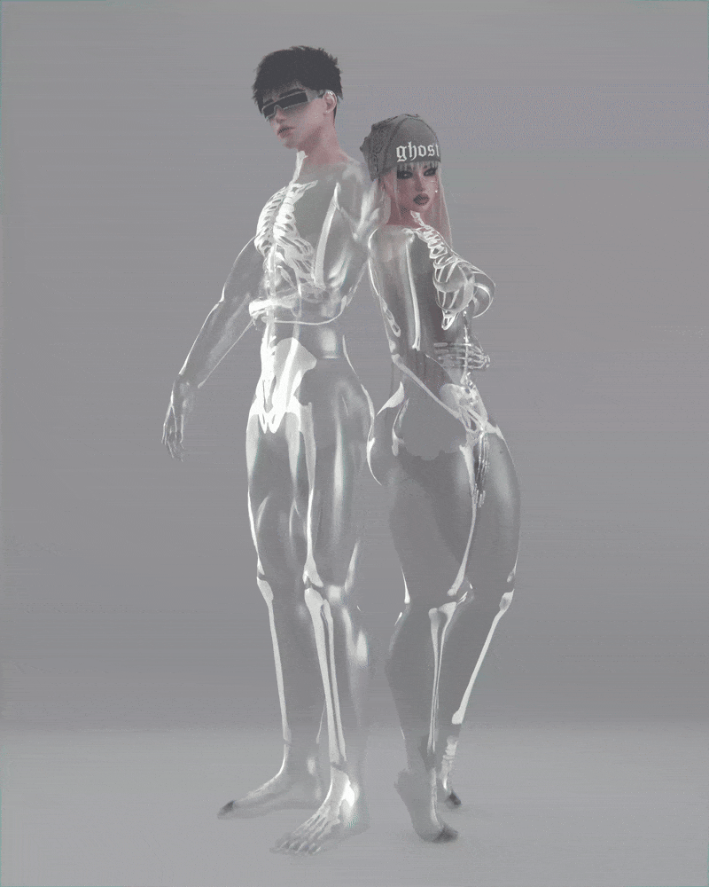 4K GHOST TRANSPARENT HALLOWEEN TEXTURE - MALE