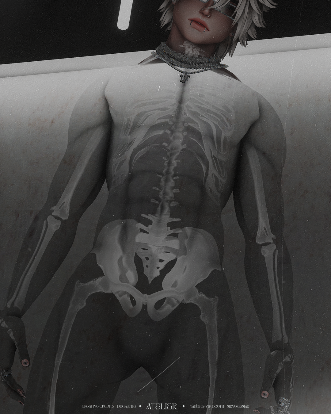 4K GHOST TRANSPARENT HALLOWEEN TEXTURE - MALE