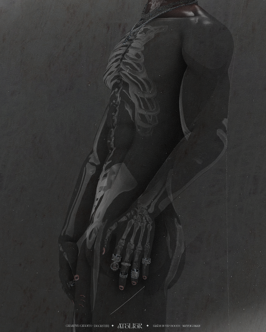 4K GHOST TRANSPARENT HALLOWEEN TEXTURE - MALE