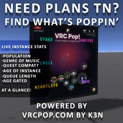 VRCPop Live Scene Poster: Live VRChat Scene Display for VRChat Worlds [PC/Quest][SDK3]