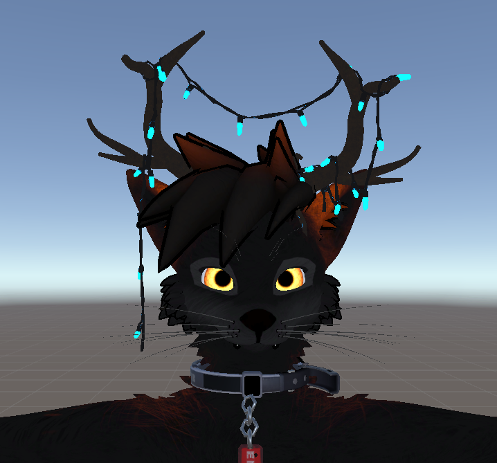 Christmas Antlers w/ Dangling Lights