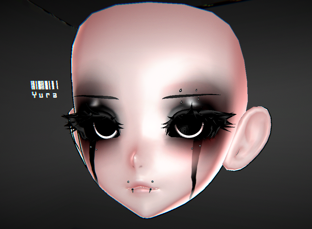Emo makeup for starlight head - creds to yura for head