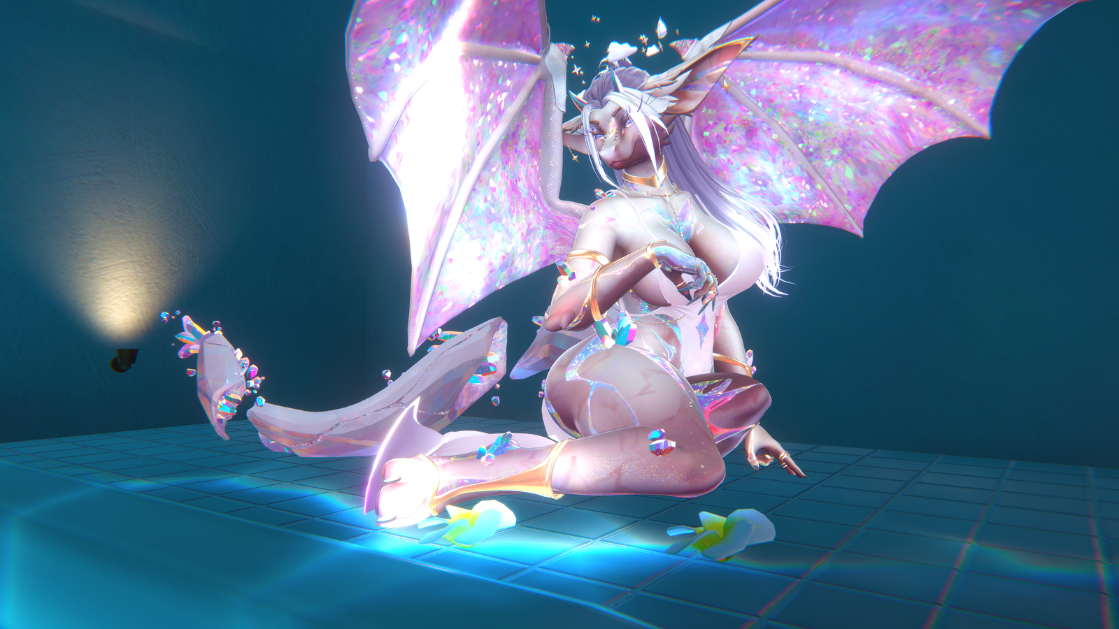 GEODE GODDESSES | FOXIPAWS CELESTE TEXTURE PACK RUBY AND OPAL + OUTFIT SET | COLOR CHANGING | GEODE TAIL AND FREE FLUFFY SHAL SCARF