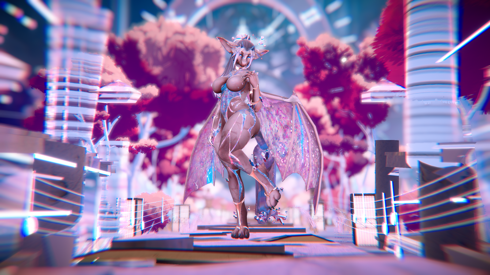 GEODE GODDESSES | FOXIPAWS CELESTE TEXTURE PACK RUBY AND OPAL + OUTFIT SET | COLOR CHANGING | GEODE TAIL AND FREE FLUFFY SHAL SCARF