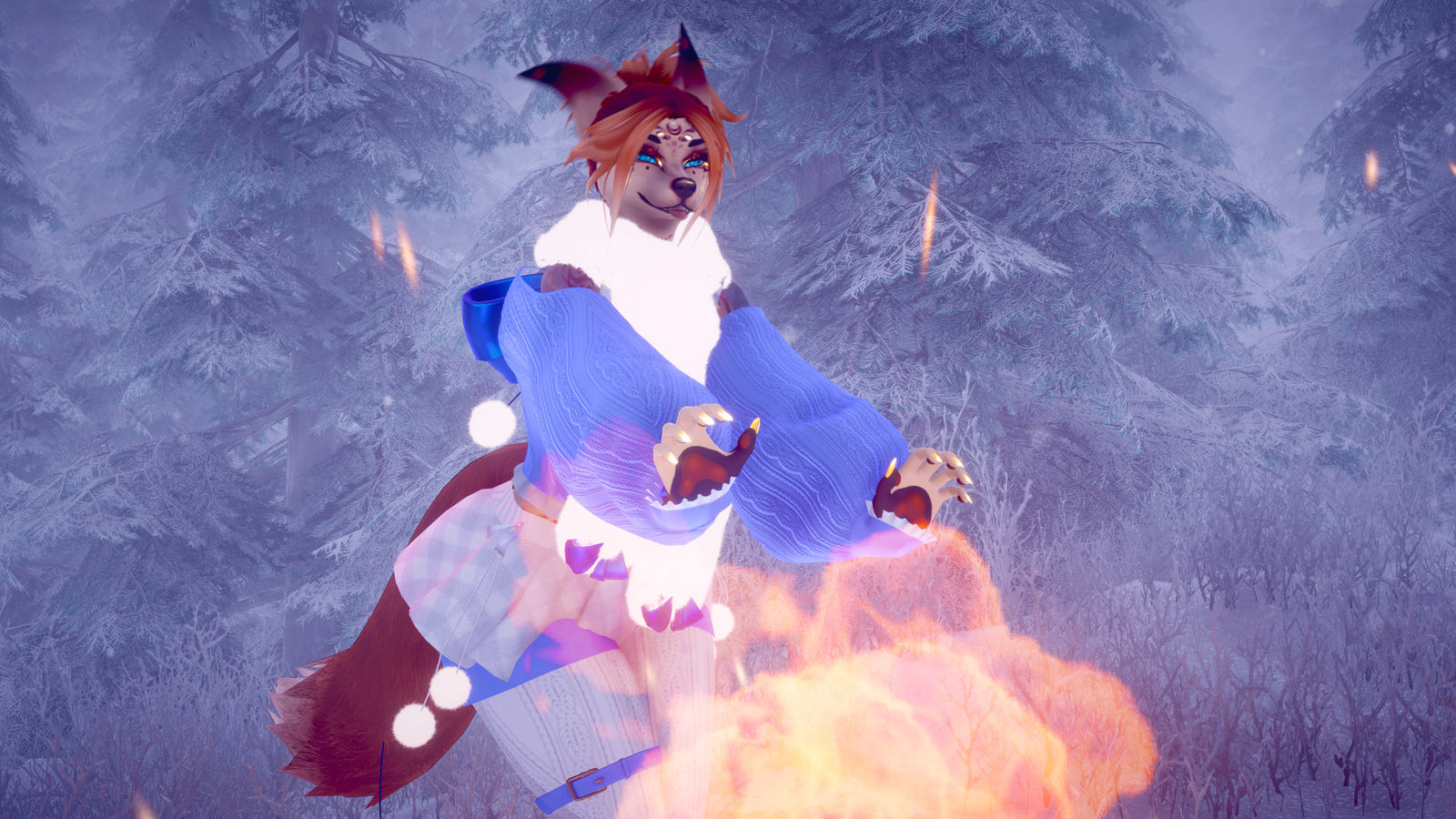 WINTER WHIMSY CLOTHING SET | FOXIPAWS NEBULA FOXIGEN AURORA CLOTHING OUTFIT PACK ( NEBULA, AURORA, KEYRIN | COMPATIBLE FOXPAWS ) | COLOR CHANGING | FREE FUZZY SCARF